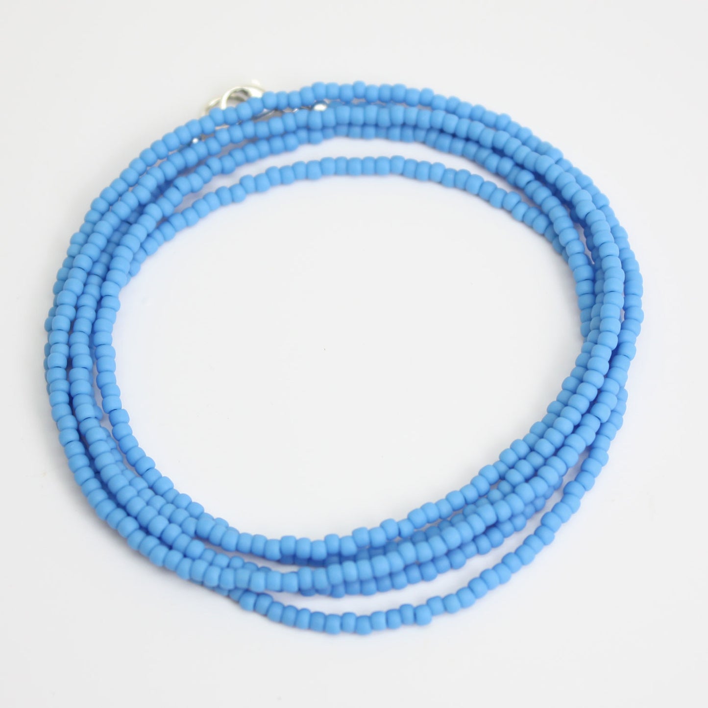 Blue Seed Bead Necklace