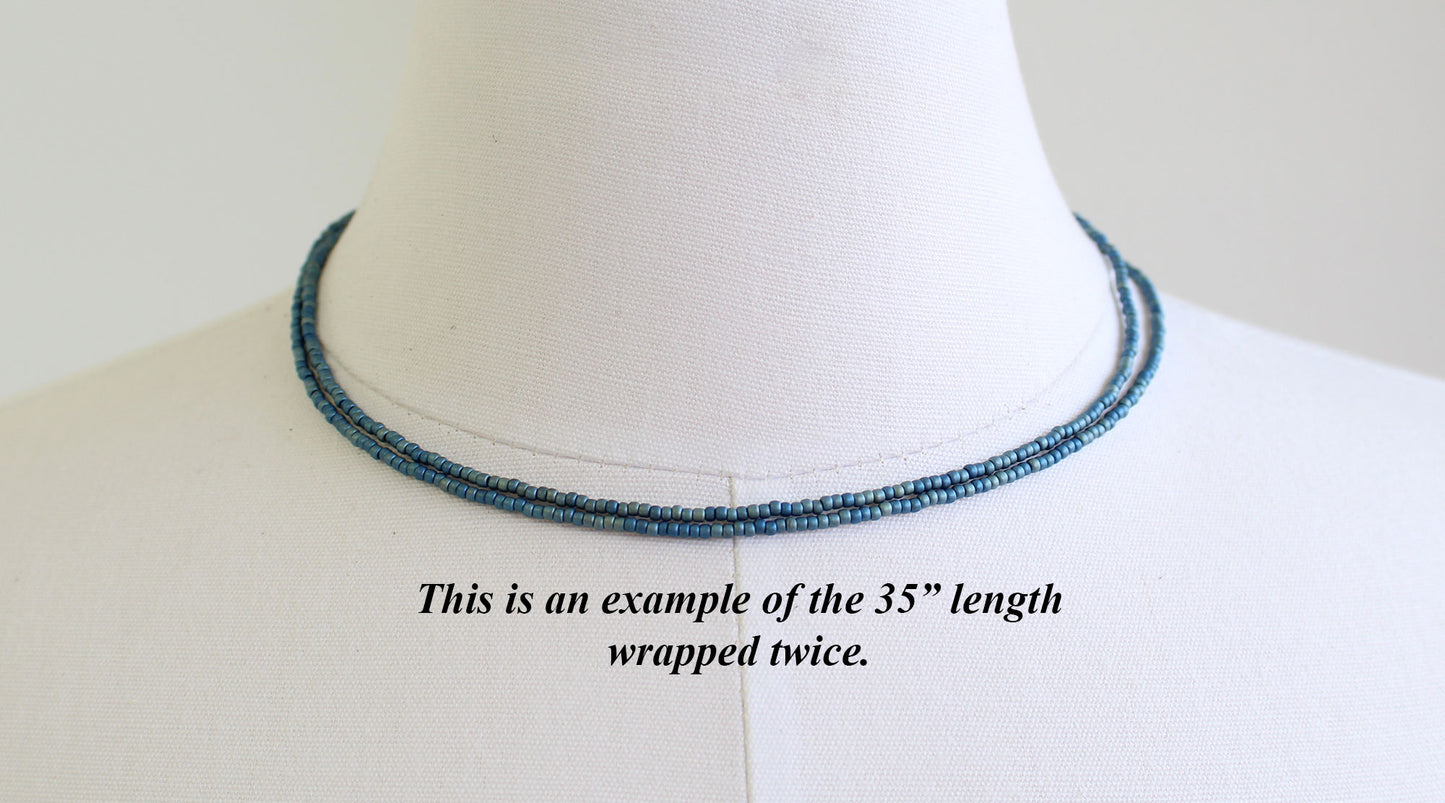 Tiny blue choker