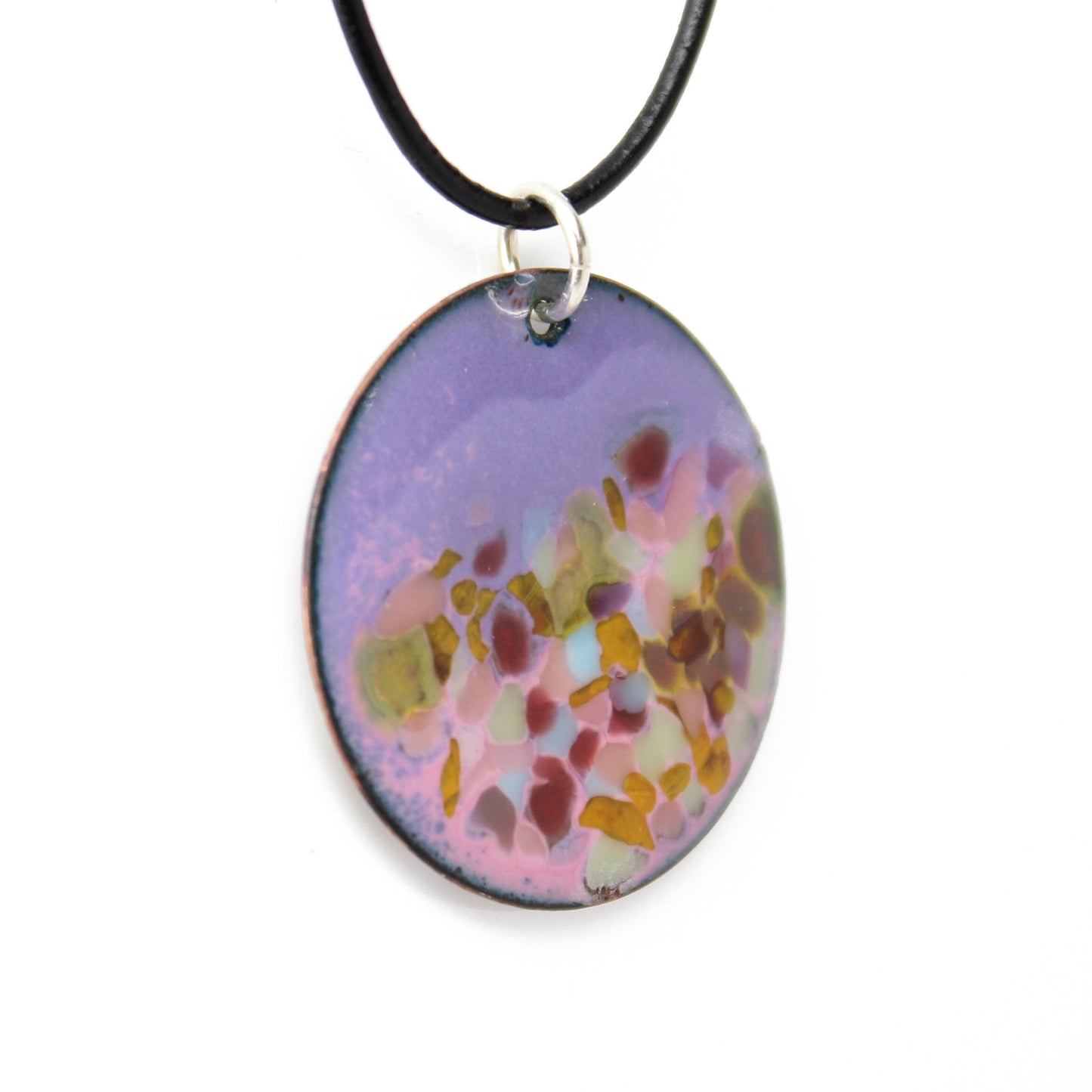 Purple and Pink Enamel Pendant