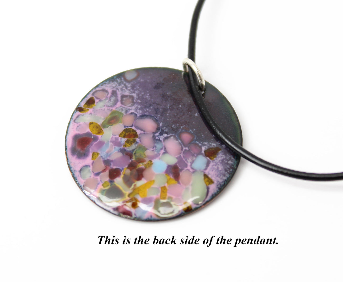 Purple and Pink Enamel Pendant