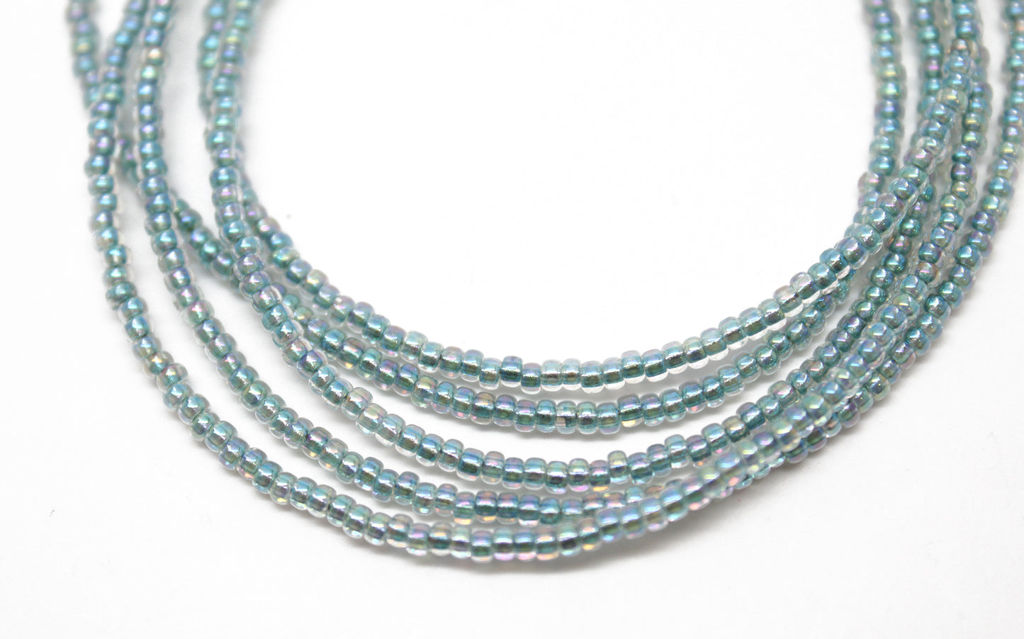 Blue Green Seed Bead Necklace