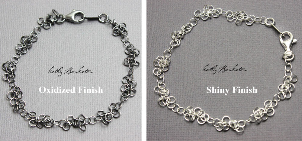 Sterling Silver Chain Bracelet with alternating extra links.