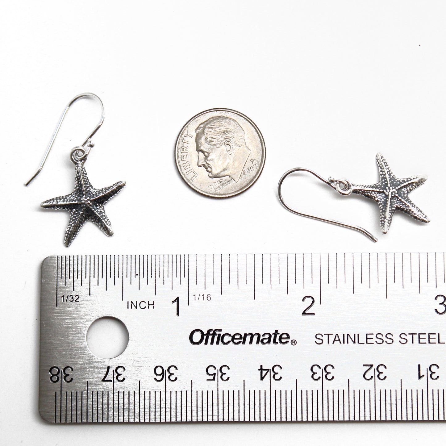 Sterling Silver Starfish Earrings