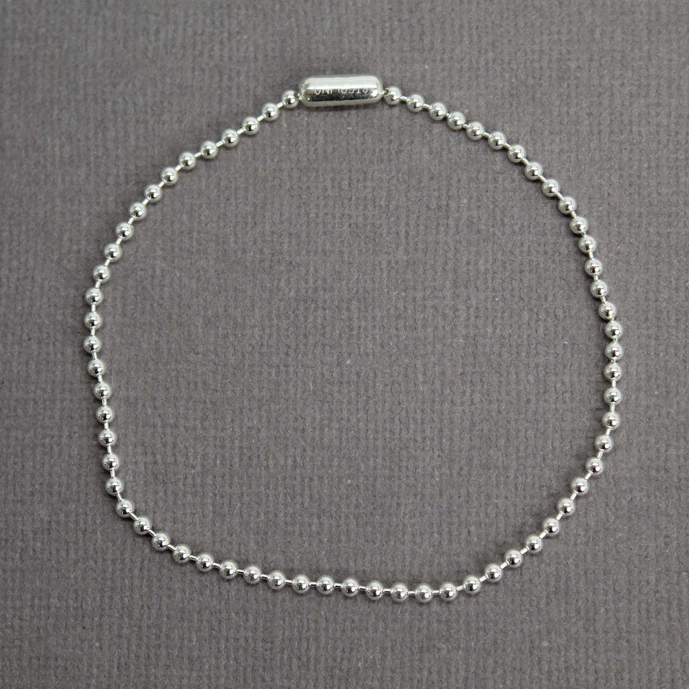 
                      
                        2mm Sterling Silver Bead Ball Chain Bracelet or Necklace
                      
                    