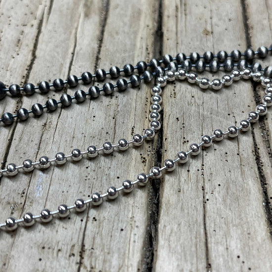 Silver Ball Chain for Necklaces - 26 inch Beaded Jewelry – COPPERTIST.WU