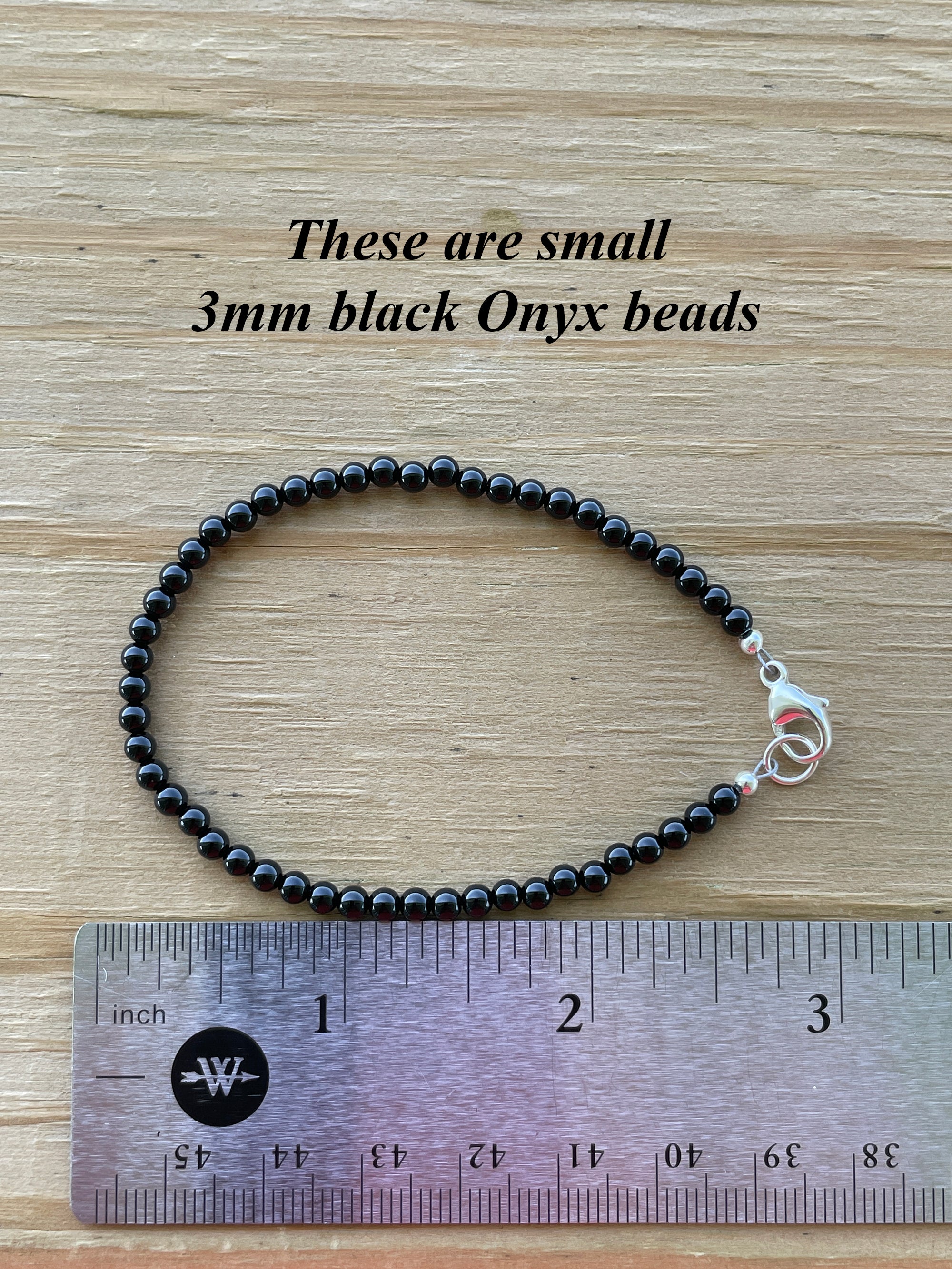 3mm Black Onyx Bracelet – Kathy Bankston