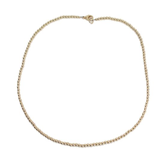 Load image into Gallery viewer, 3mm Yellow Gold Filled Bead Necklace Strand
