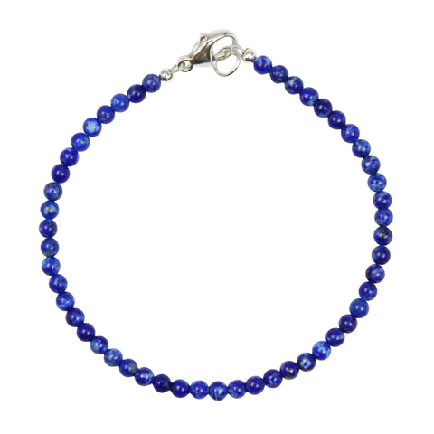3mm Lapis Lazuli Bead Bracelet