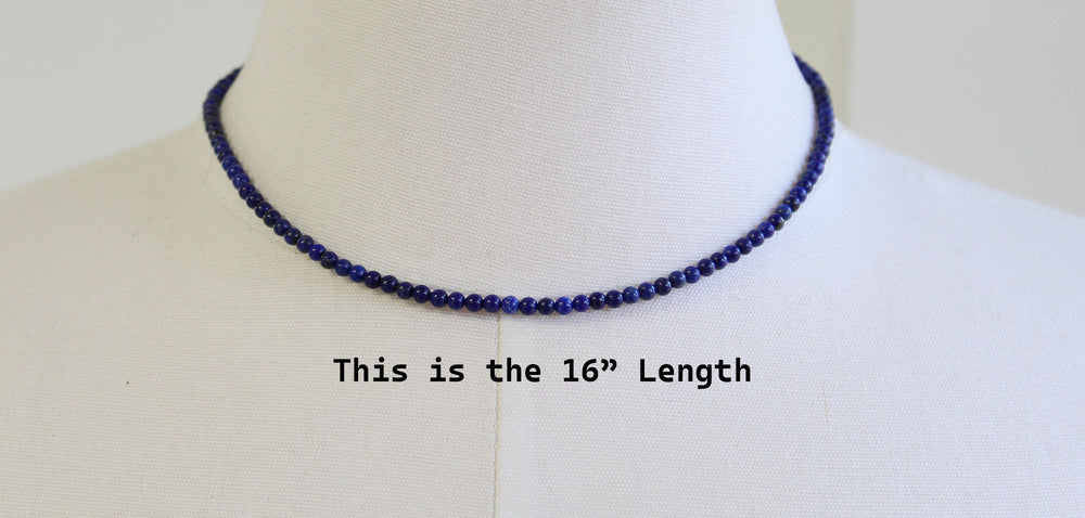 
                      
                        16" 3mm Lapis Lazuli Bead Necklace
                      
                    