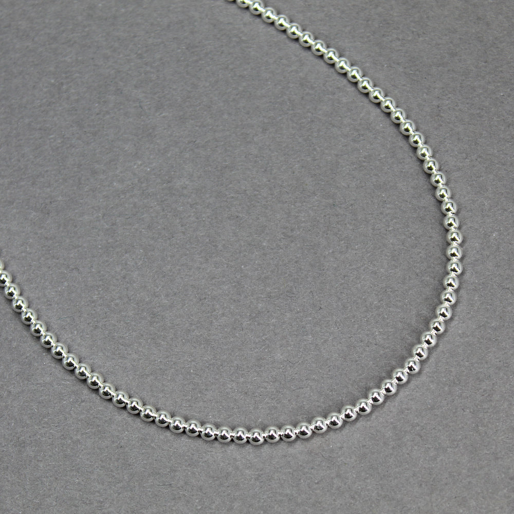 
                      
                        3mm Sterling Silver Bead Necklace
                      
                    