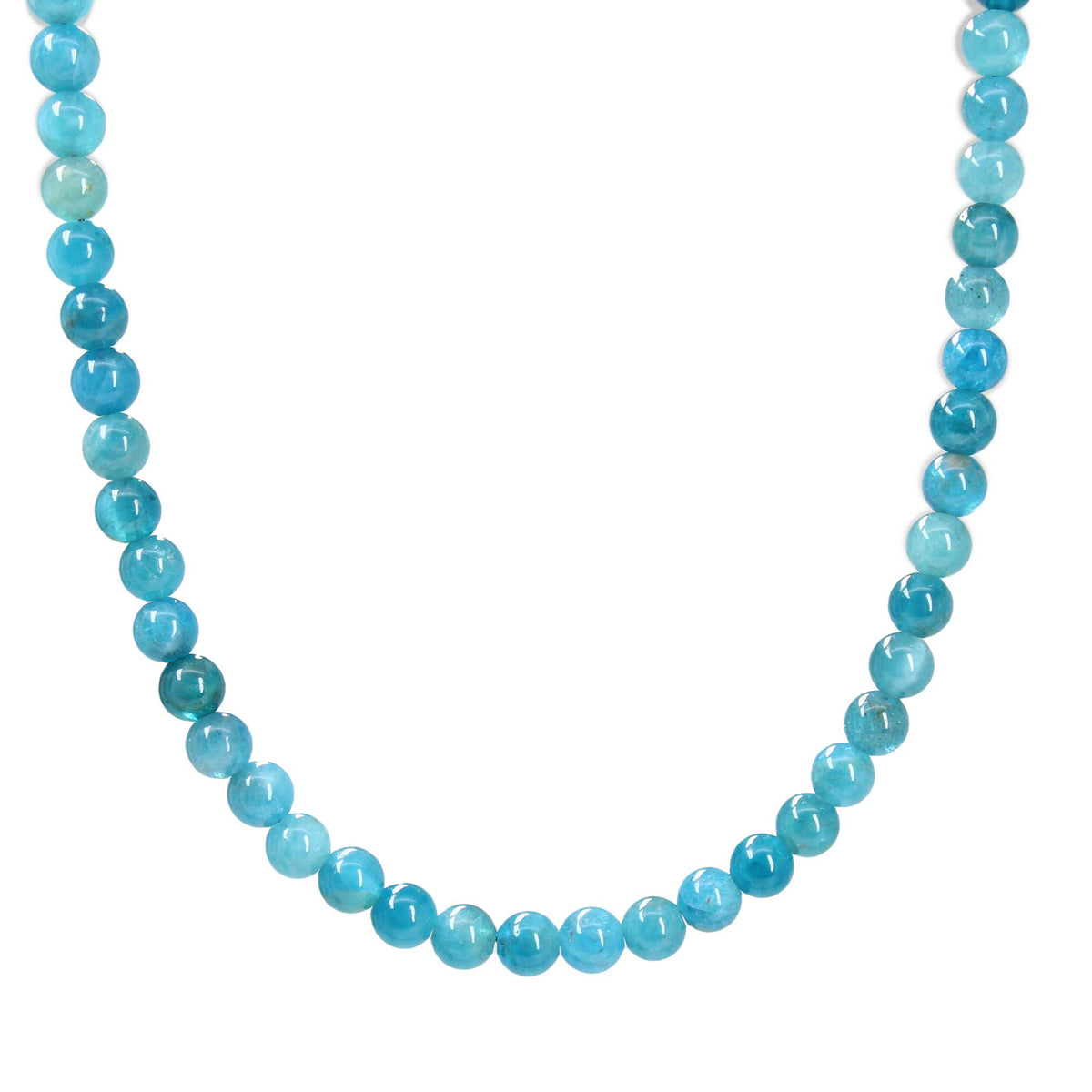 Apatite Bead Necklace Strand, Small 4mm Blue Gemstone Beaded 