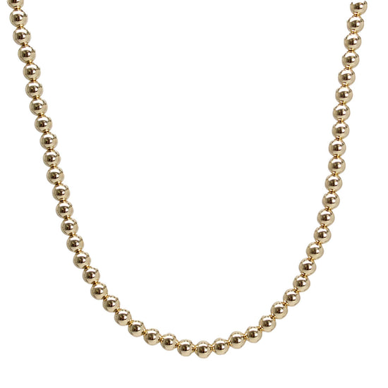 Load image into Gallery viewer, 4mm Yellow Gold Filled Bead Necklace Strand
