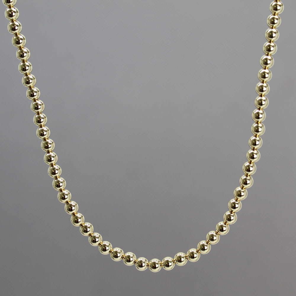 
                      
                        4mm Yellow Gold Filled Bead Necklace Strand
                      
                    