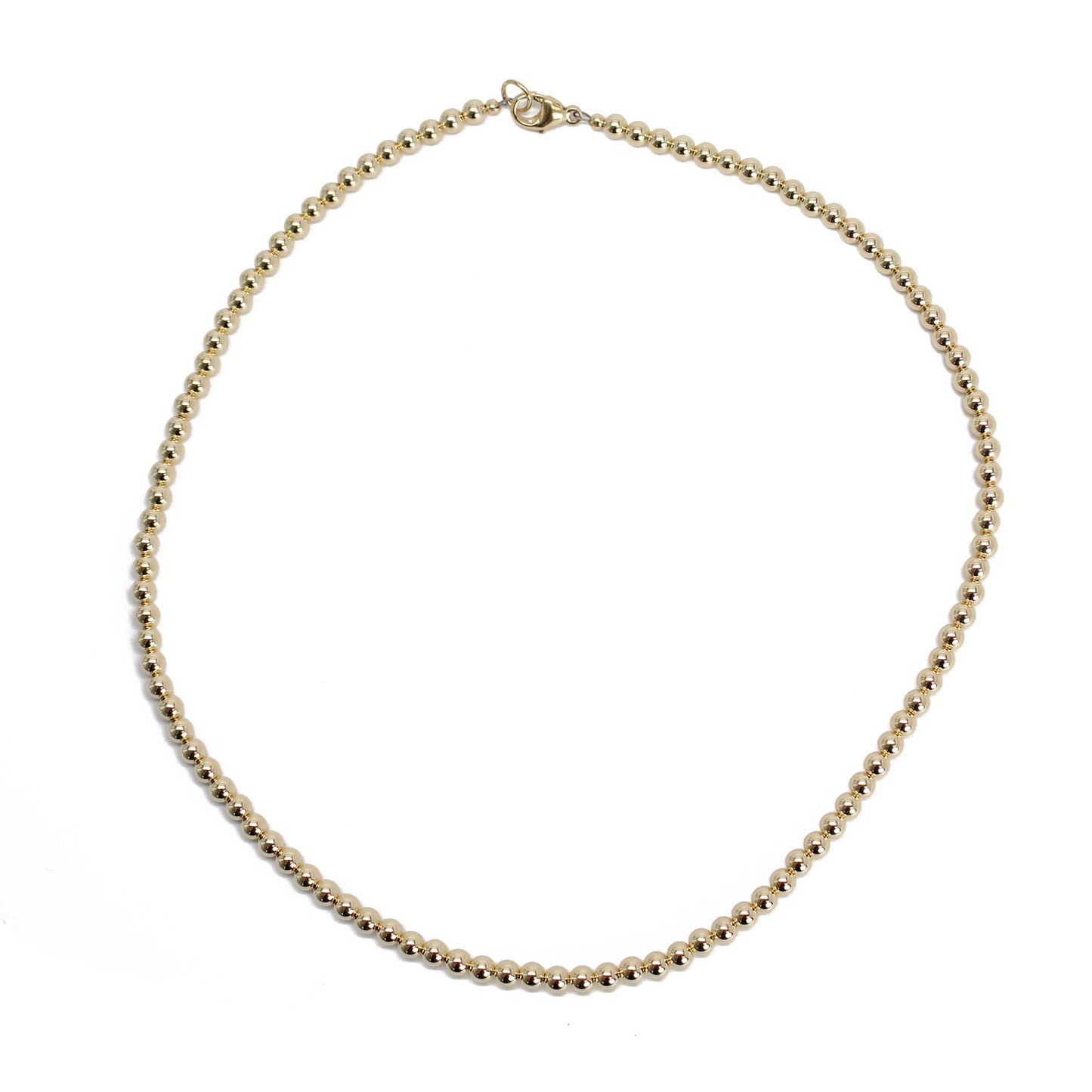 Load image into Gallery viewer, 4mm Yellow Gold Filled Bead Necklace Strand
