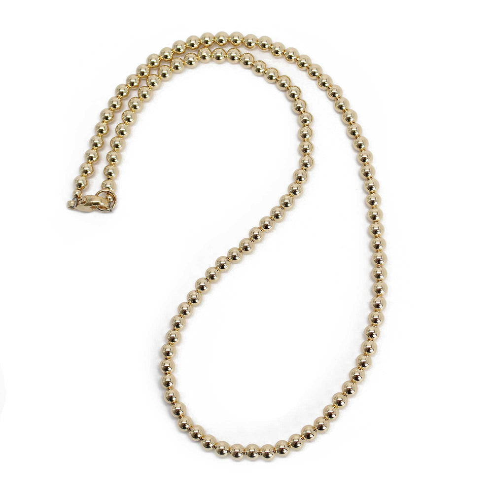 
                      
                        4mm Yellow Gold Filled Bead Necklace Strand
                      
                    