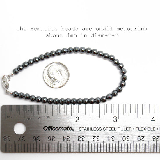 4mm Hematite Bead Bracelet