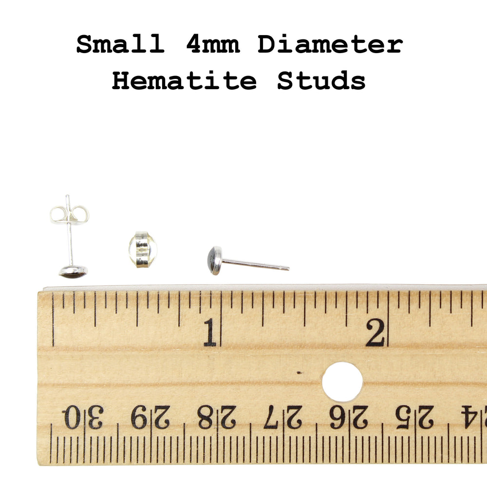 
                      
                        4mm Created Hematite Stud Earrings 
                      
                    