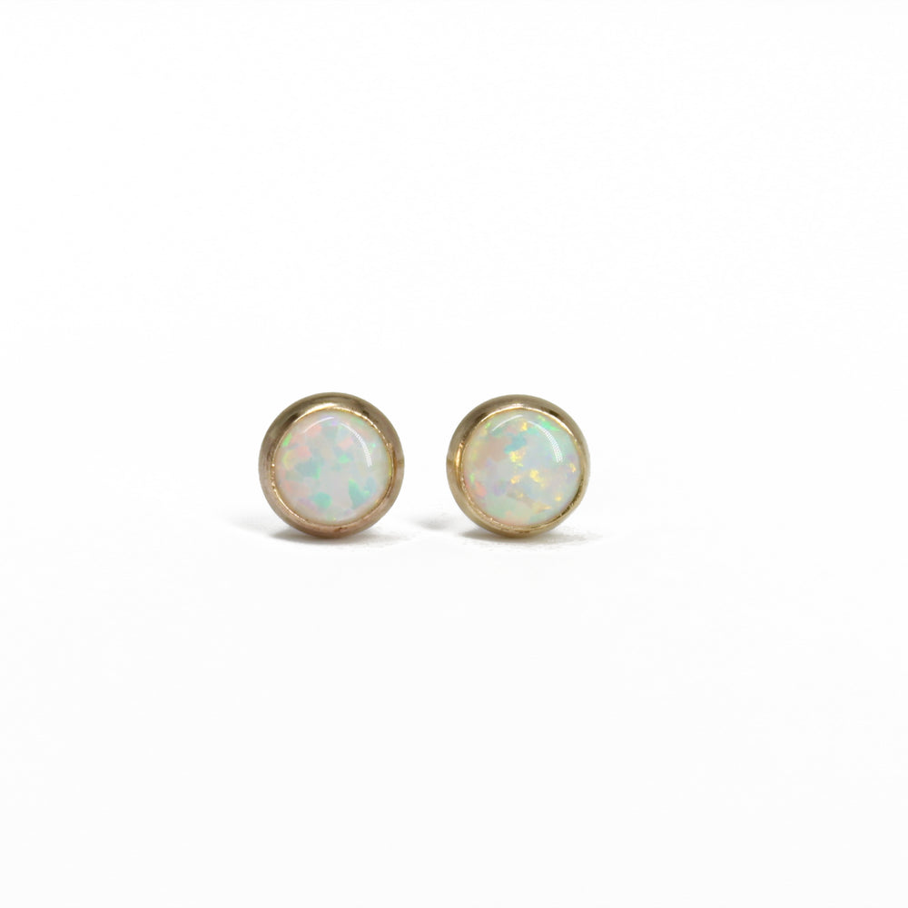 
                      
                        Opal Stud Earrings, 4mm in Sterling Silver or 14k Gold Fill
                      
                    