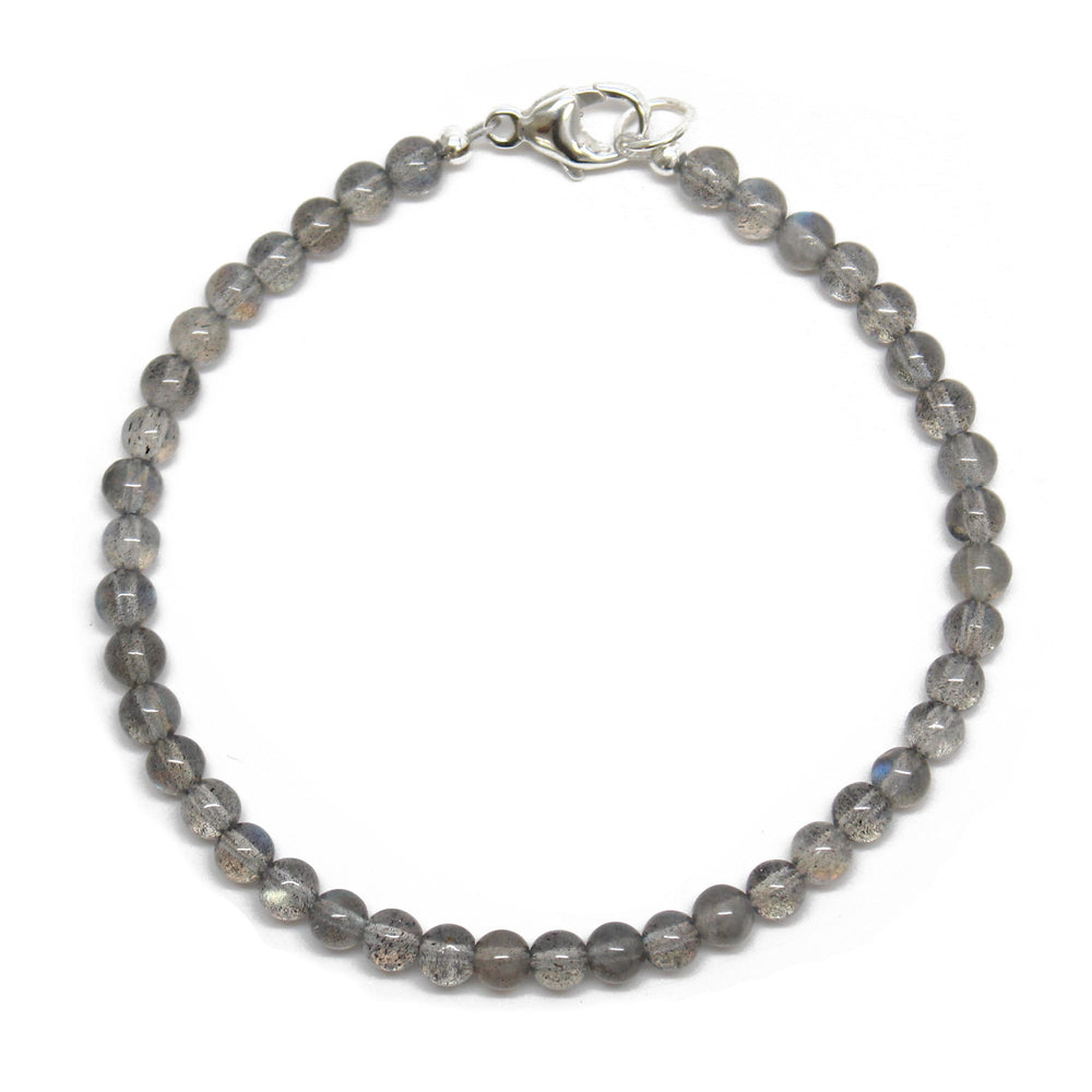 
                      
                        4mm Labradorite Bead Bracelet with Clasp
                      
                    