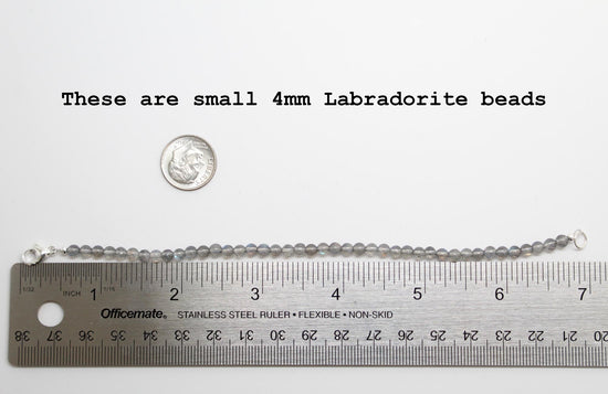 4mm Labradorite Bead Bracelet