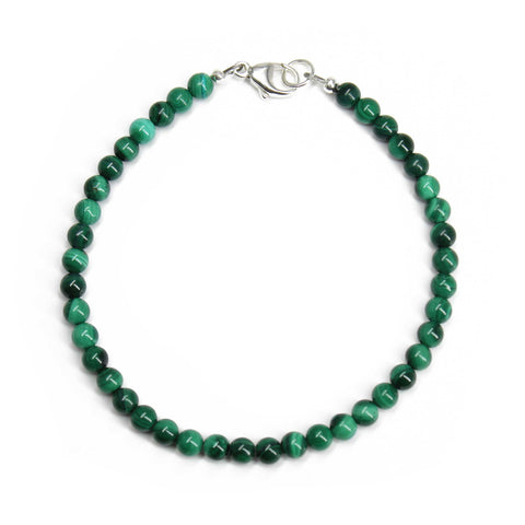Green Malachite Bracelet with Clasp
