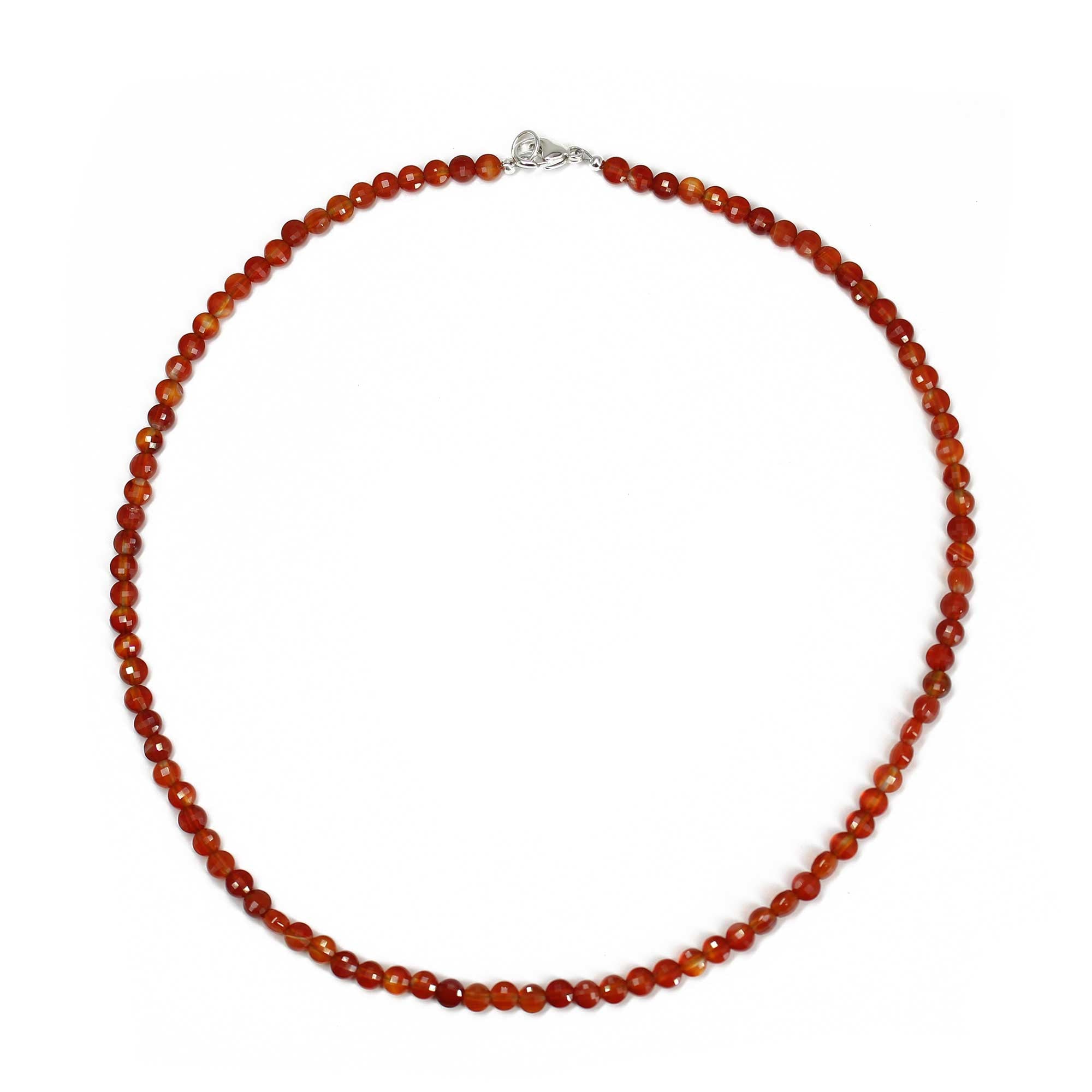 Red Carnelian Bead Necklace, Sparkly Red 4mm Gemstone – Kathy Bankston