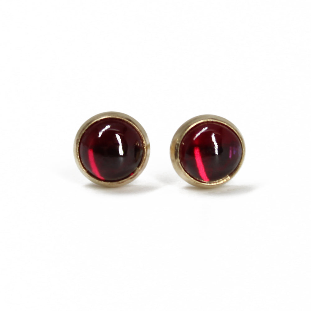 
                      
                        4mm Ruby Stud Earrings in Sterling Silver or Yellow Gold Fill
                      
                    