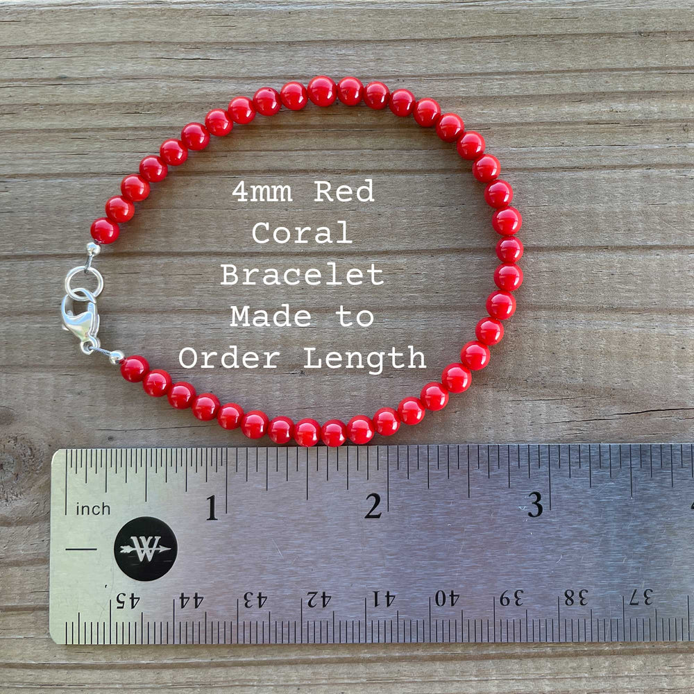 
                      
                        Genuine Red Coral Bracelet in Made to Order Lengths
                      
                    