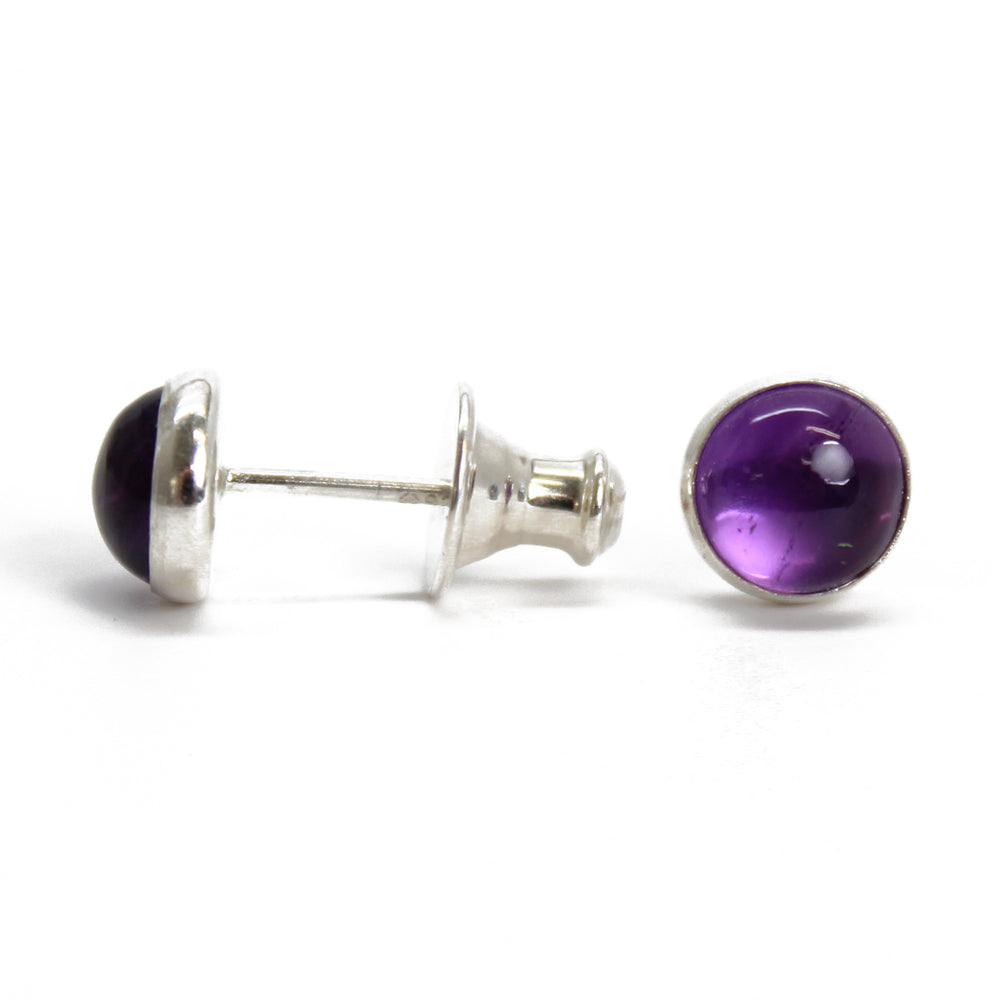 
                      
                        Amethyst Stud Earrings 6mm in Sterling Silver
                      
                    