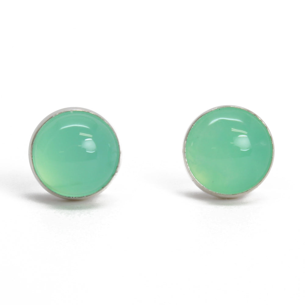 
                      
                        Chrysoprase Stud Earrings in Sterling Silver
                      
                    