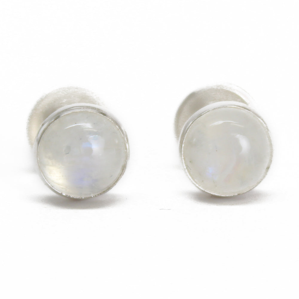 
                      
                        Rainbow Moonstone Stud Earrings with Sterling Silver 
                      
                    