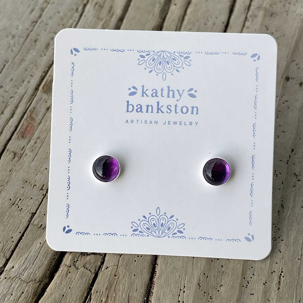 
                      
                        Handmade 6mm Amethyst Stud Earrings
                      
                    