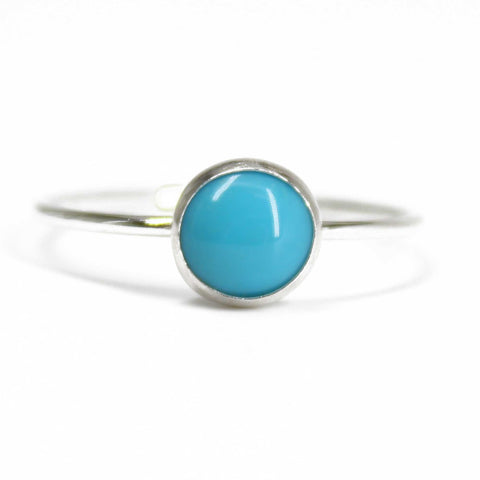 Blue Turquoise Ring 925 Sterling Silver

