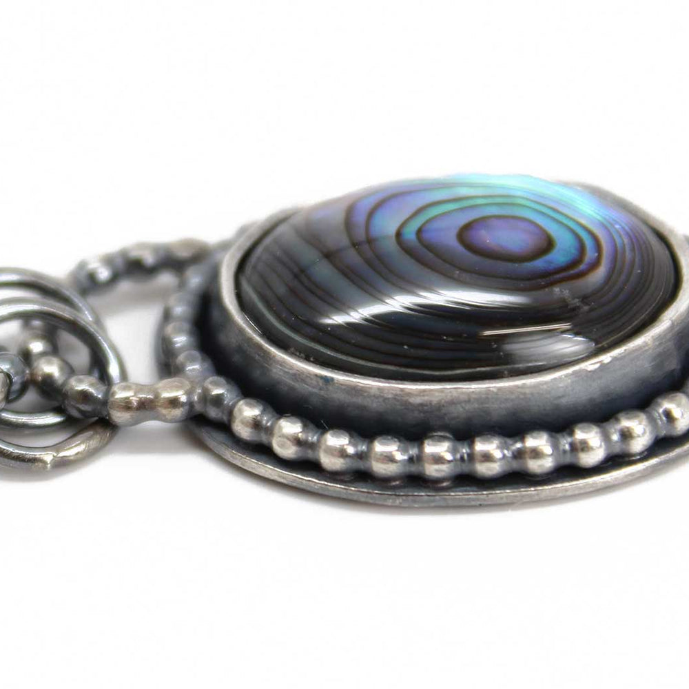 
                      
                        Handmade Abalone Necklace in Sterling Silver 16" Long
                      
                    