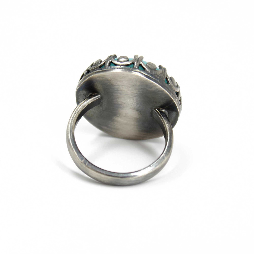 
                      
                        Amazonite Ring in Sterling Silver Bezel Setting, Size 8 US
                      
                    