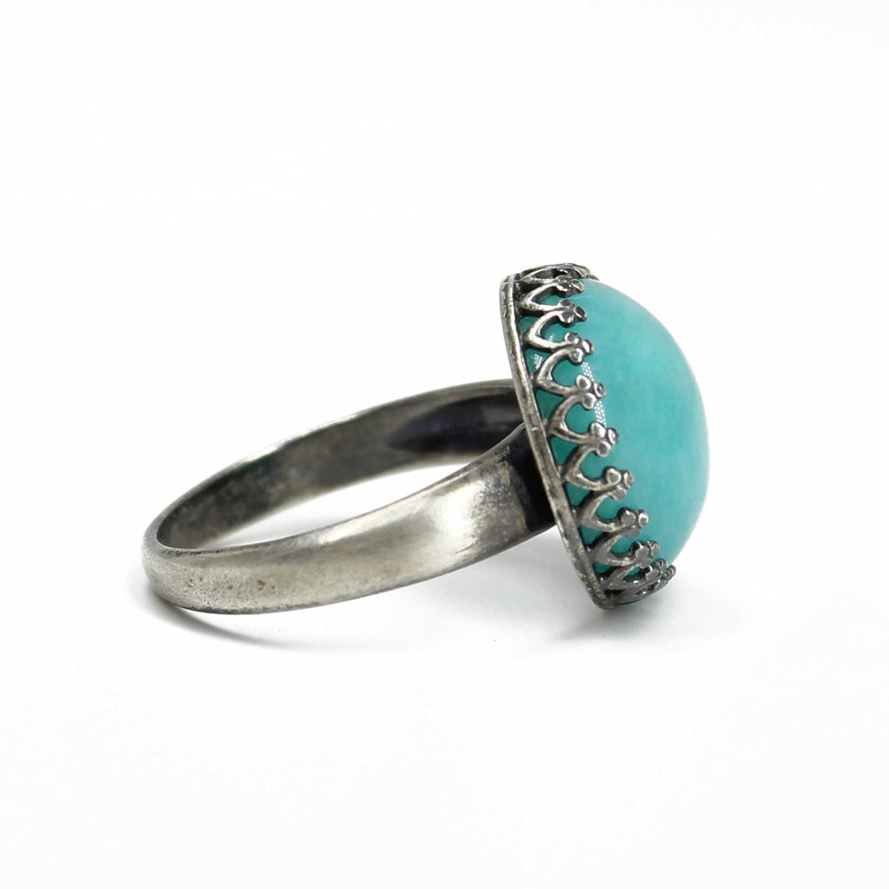 Amazonite Ring in Sterling Silver 7 US