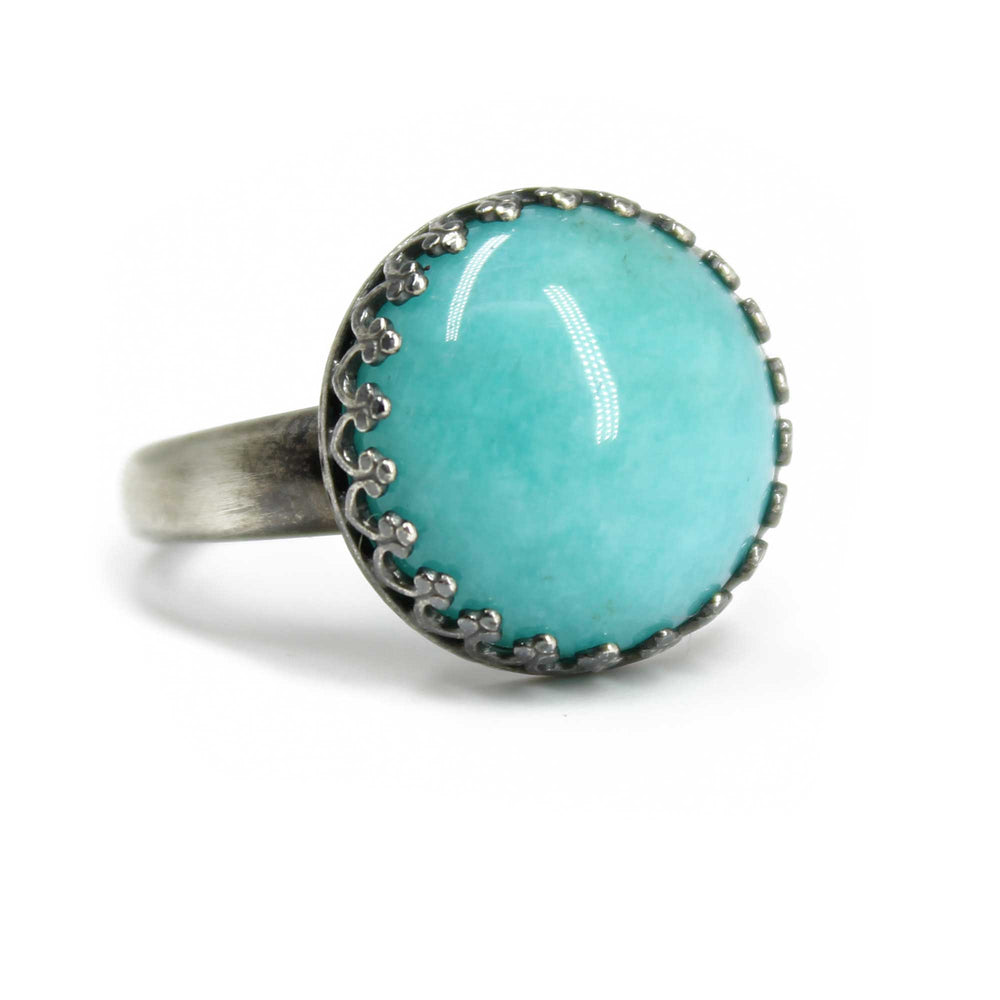 Amazonite Ring in Sterling Silver 7 US