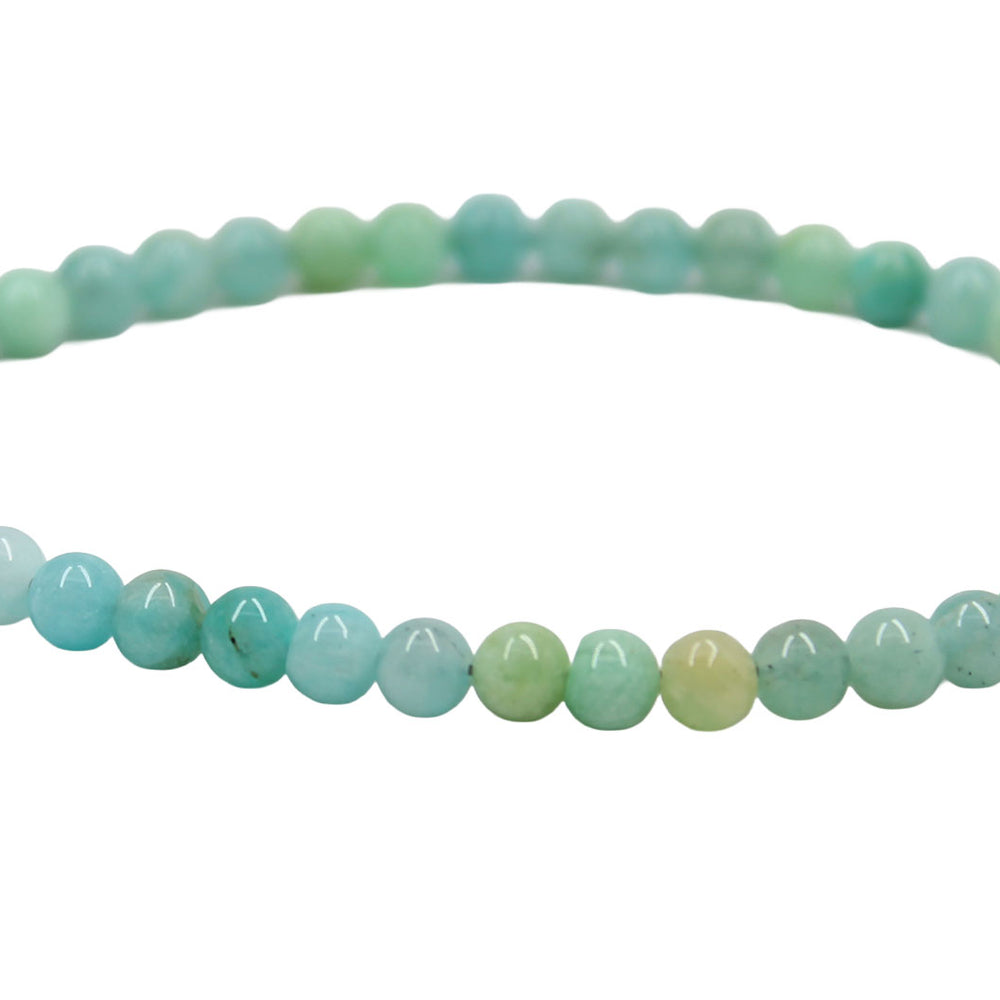 
                      
                        Amazonite Bead Bracelet, Small 4mm Gemmy Blue Green

                      
                    
