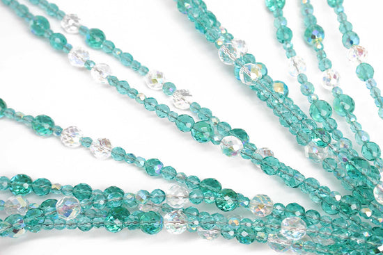 Load image into Gallery viewer, Aqua Blue Crystal Bead Garden Sparkler

