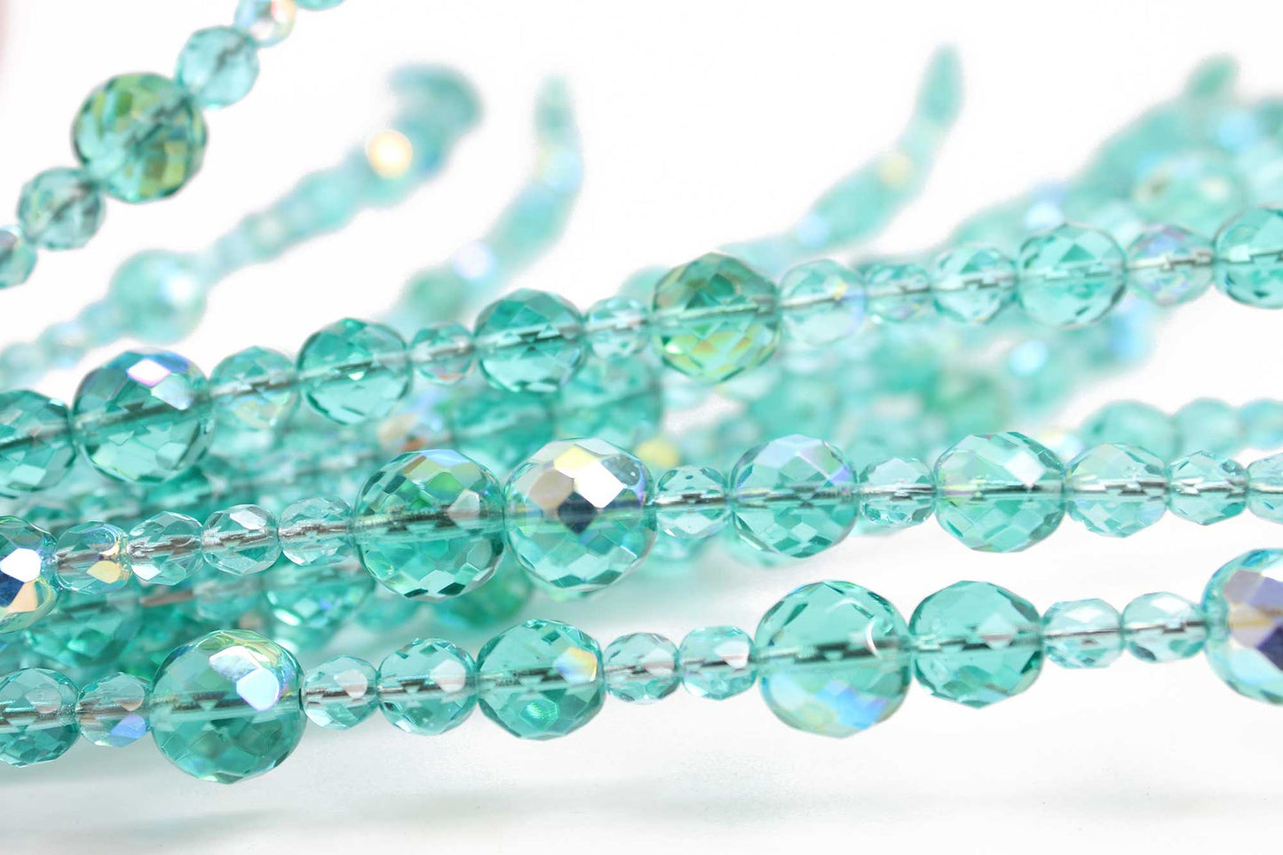 Load image into Gallery viewer, Aqua Blue Crystal Bead Garden Sparkler
