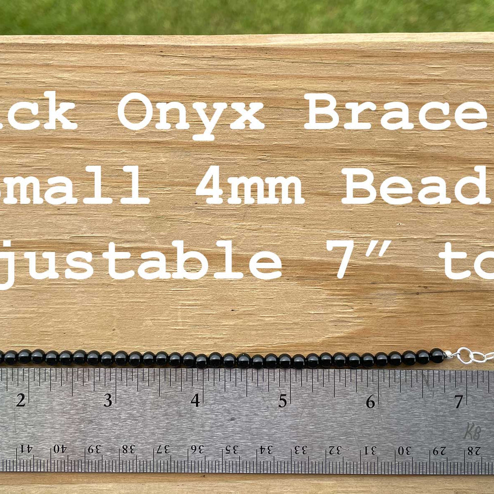 
                      
                        Adjustable 4 mm Black Onyx Bracelet
                      
                    