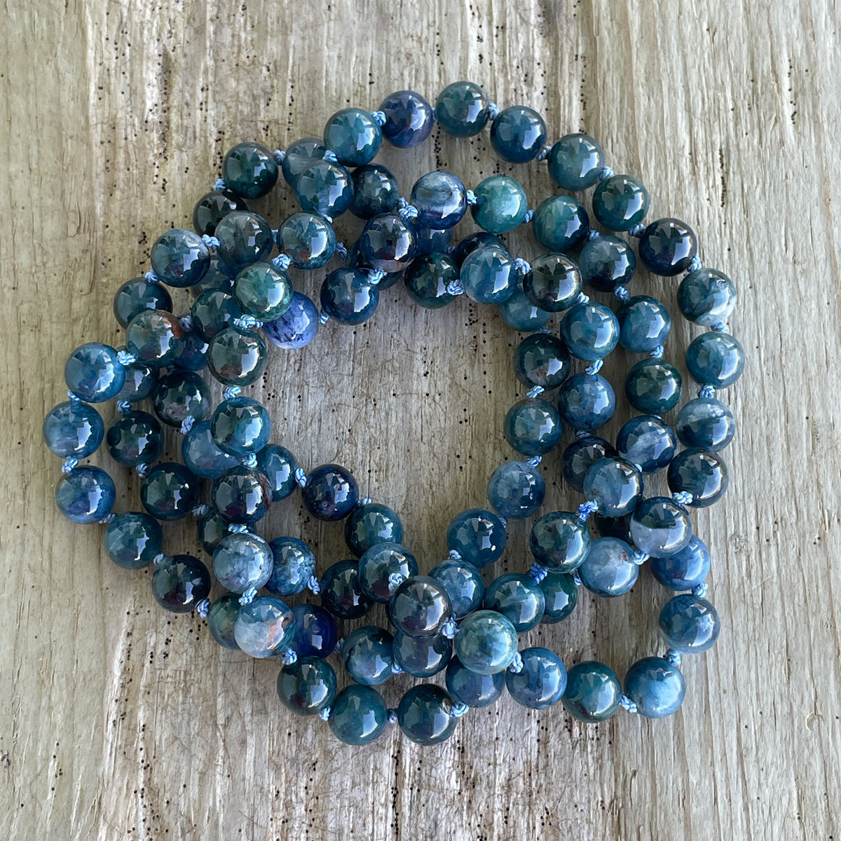 Blue Jade Bead Necklace