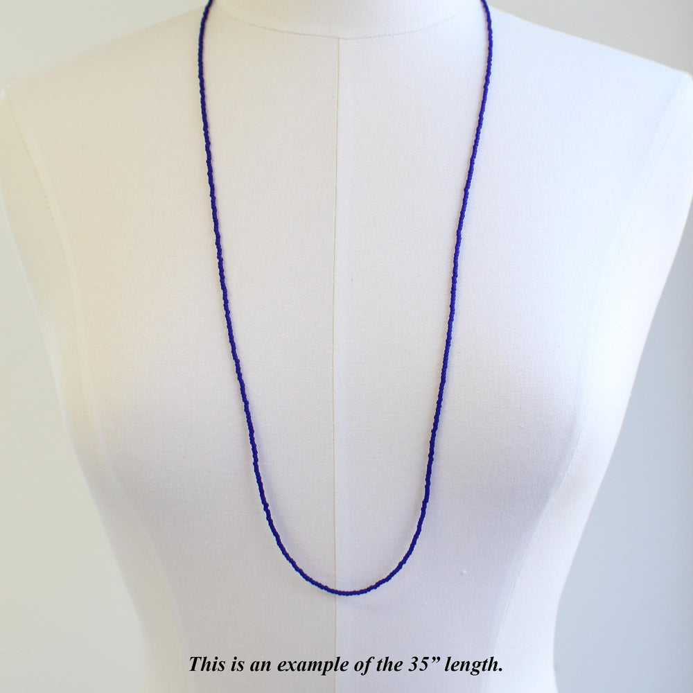 
                      
                        Cobalt Blue Seed Bead Necklace
                      
                    