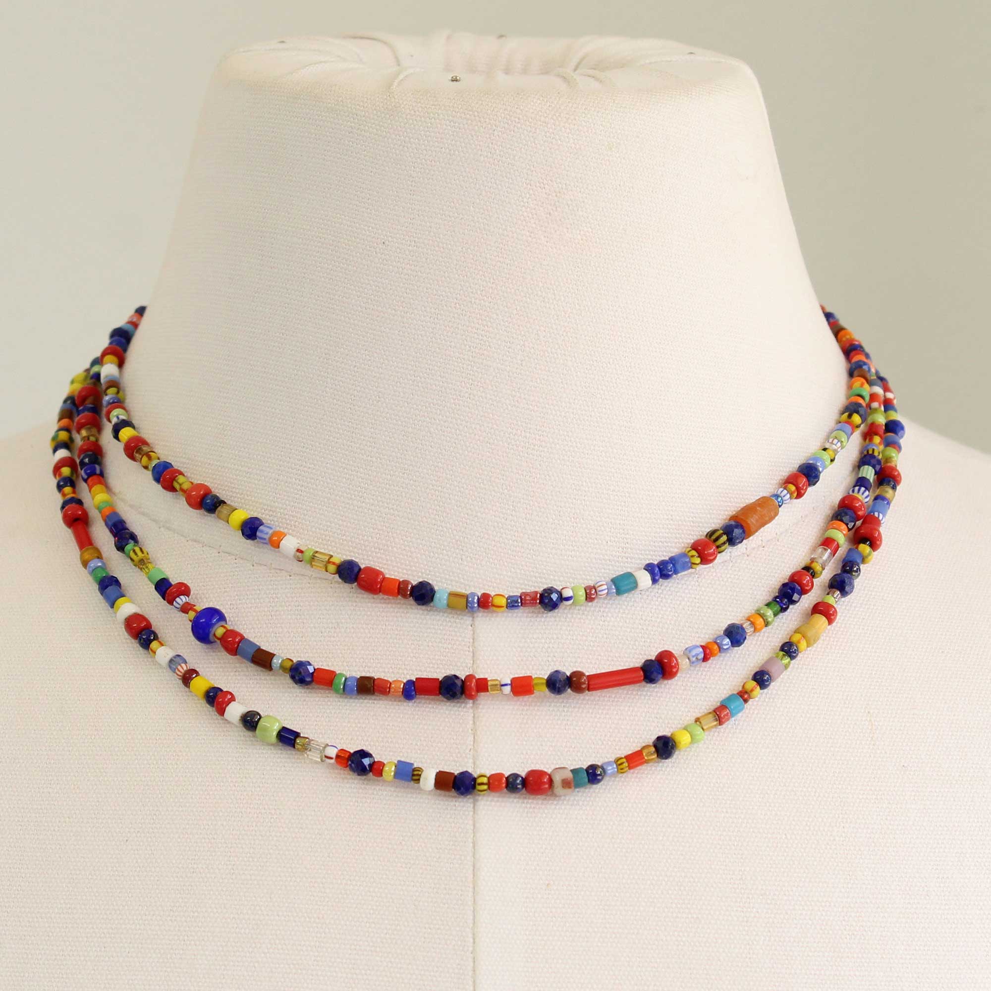 beads様 African Trade Bead Necklace Set 16