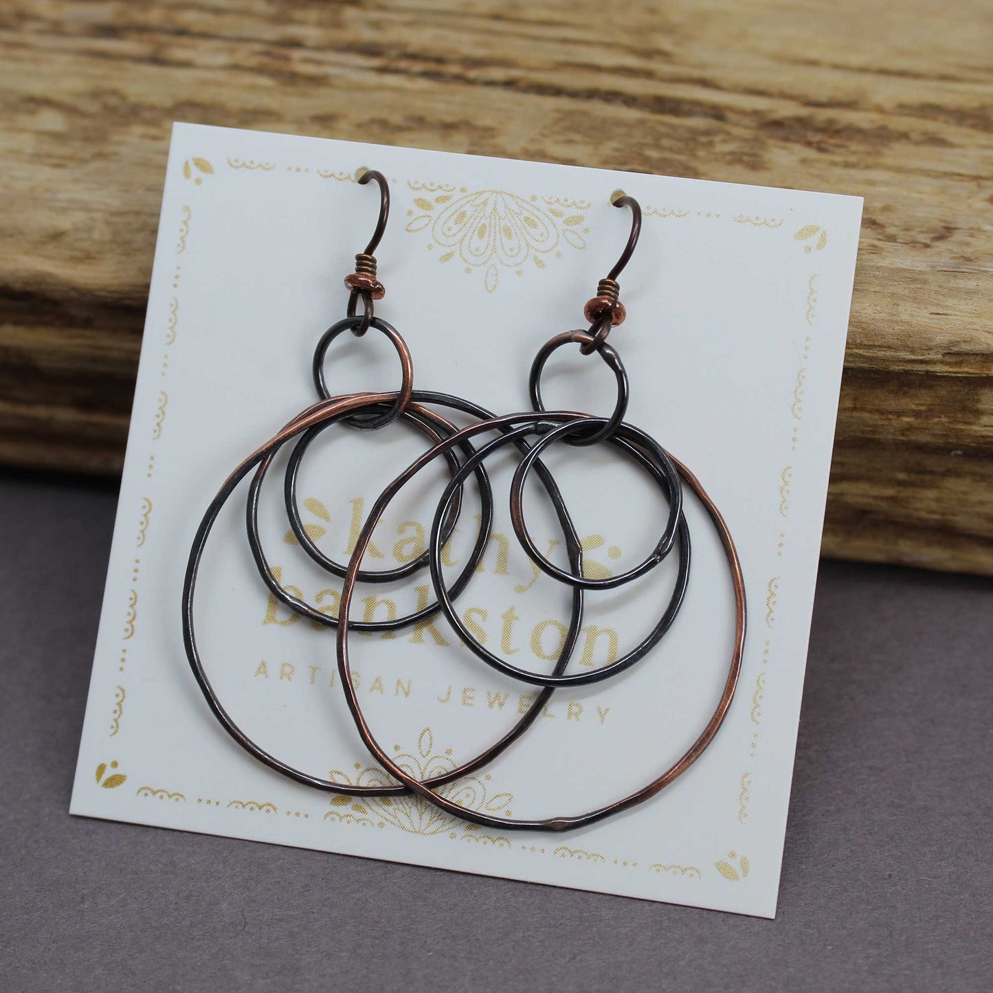 Concentric Copper Hoop Earrings