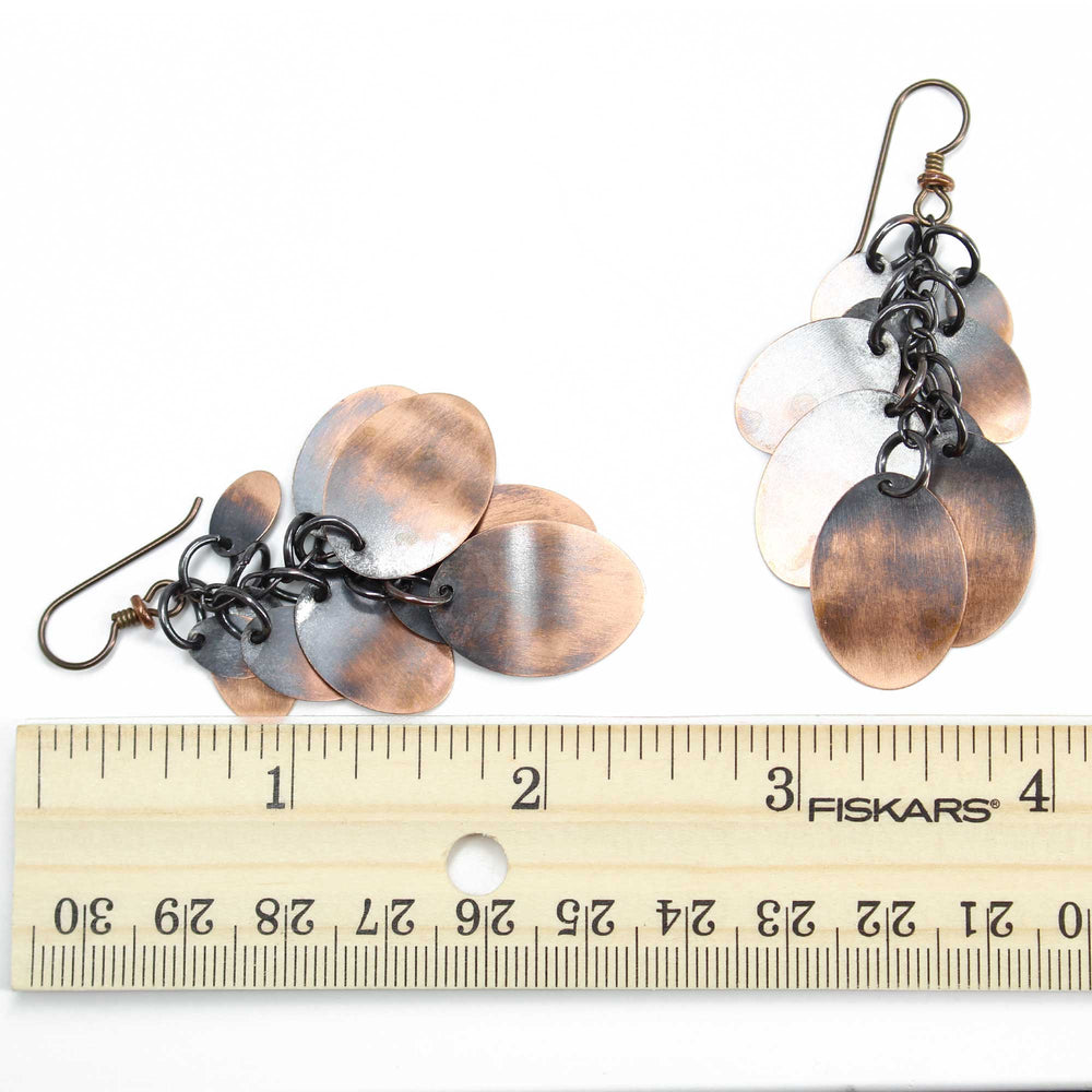 
                      
                        Long Copper Cluster Dangle Earrings
                      
                    