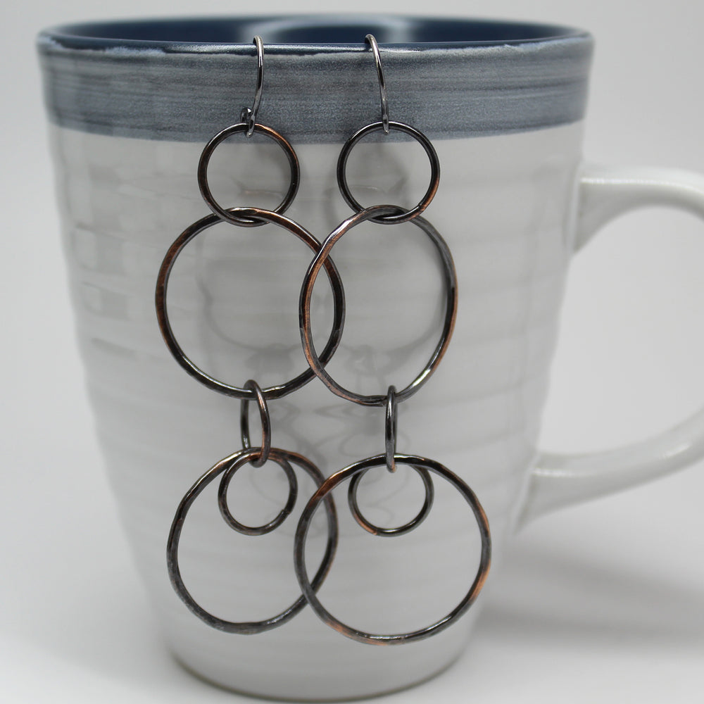 
                      
                        Long Copper Earrings with Sterling Silver Ear Wires
                      
                    
