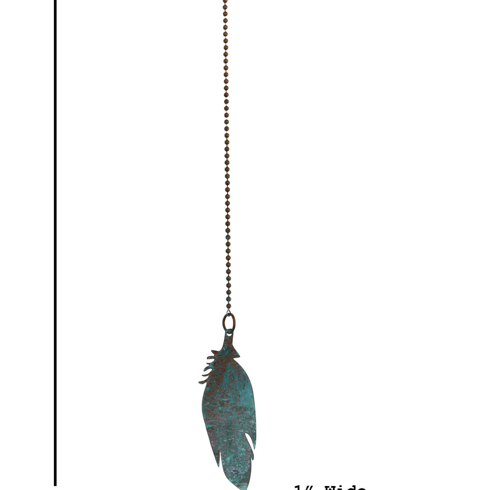 Small Copper Feather Wind Spinner Mobile Hanging Decor