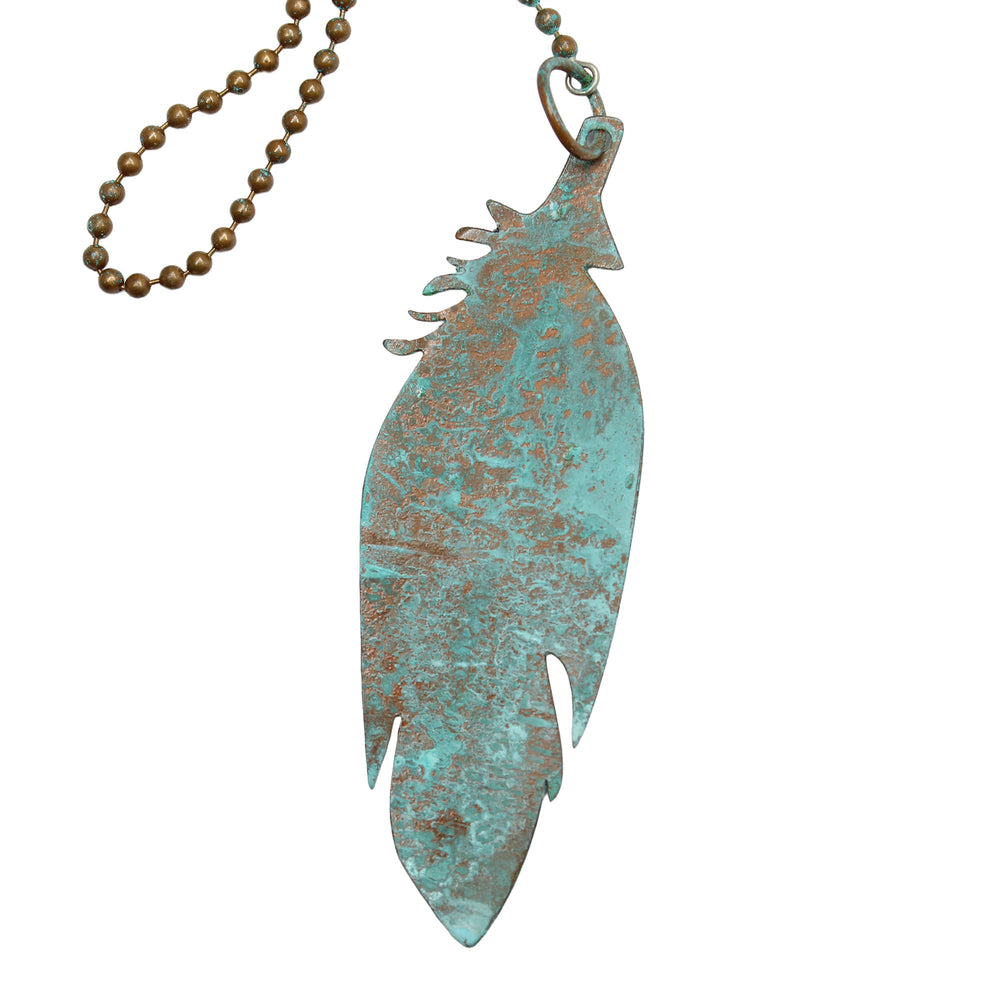 
                      
                        Small Copper Feather Wind Spinner Mobile Hanging Decor
                      
                    