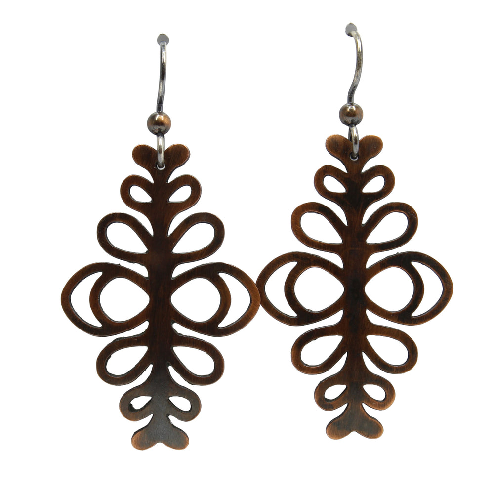 
                      
                        Copper Filigree Dangle Earrings
                      
                    